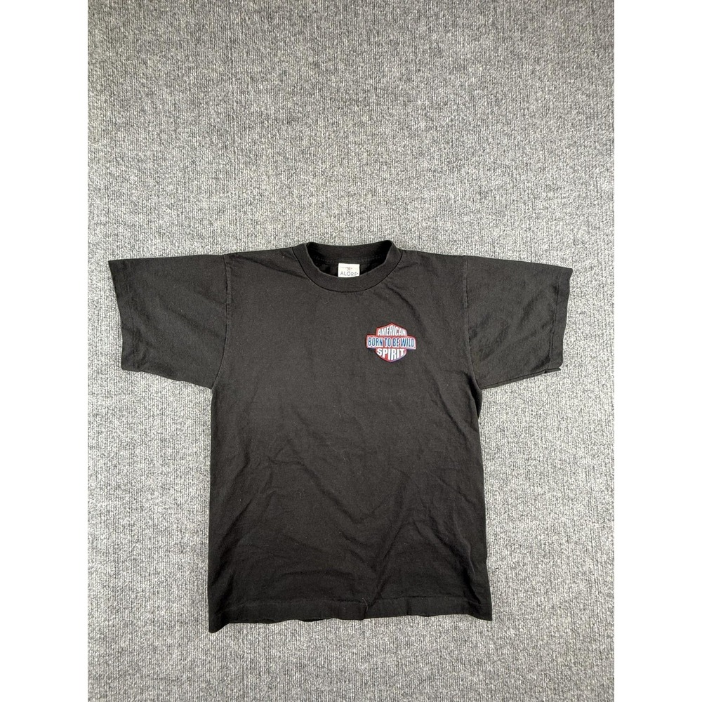 Vintage‎ Alore Shirt Mens Medium Black Born To Be Wild Eagle Graphic USA Tee